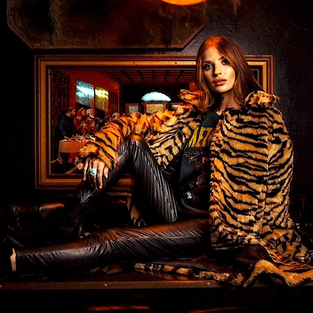 “BIG PIMPIN” Plush Tiger Print Fur Teddy Coat - Picture 1 of 16